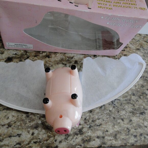 Vintage Flying Pig Toy Battery Operated Pink used - Picture 4 of 13